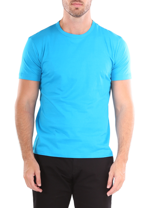 Men's Essentials Cotton Crew Neck Turquoise