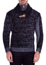 Quarter Zip Pullover Sweater Black