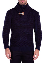 Quarter Zip Pullover Sweater Navy