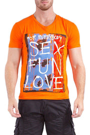 BESPOKE SPORT - Orange Mens T Shirt - 161432 - www.bespokemoda.com